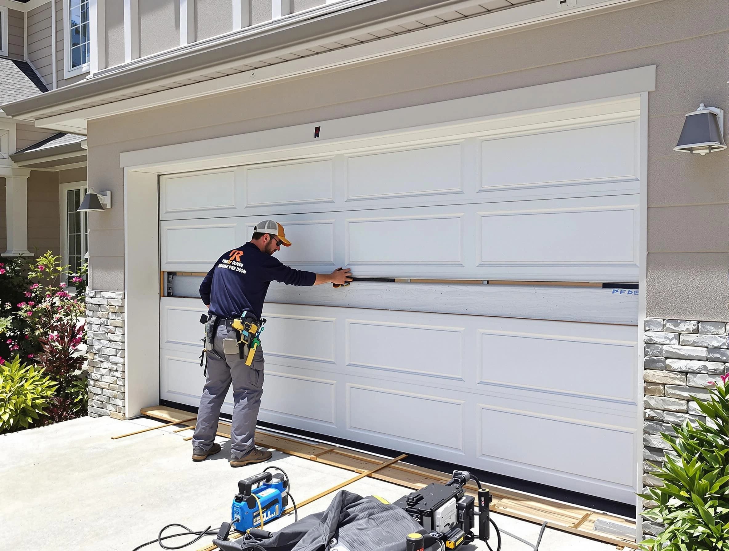 Bethel Acres Garage Door Repair team performing complete garage door replacement at Bethel Acres residence