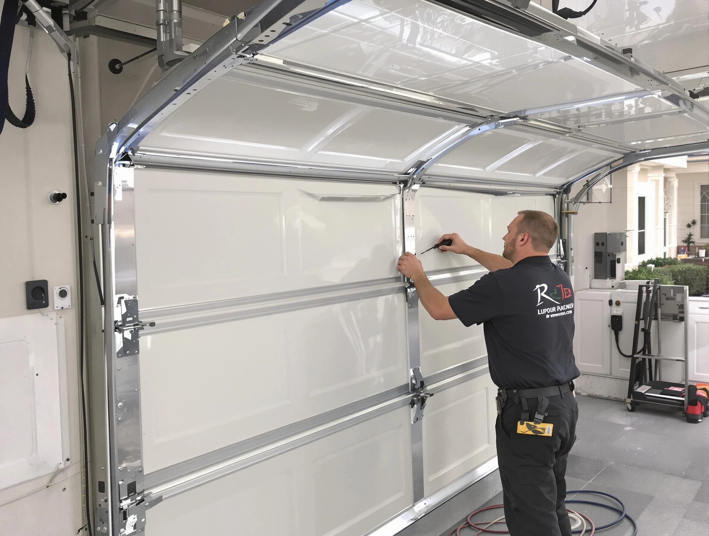 Bethel Acres Garage Door Repair professional performing panel repair in Bethel Acres