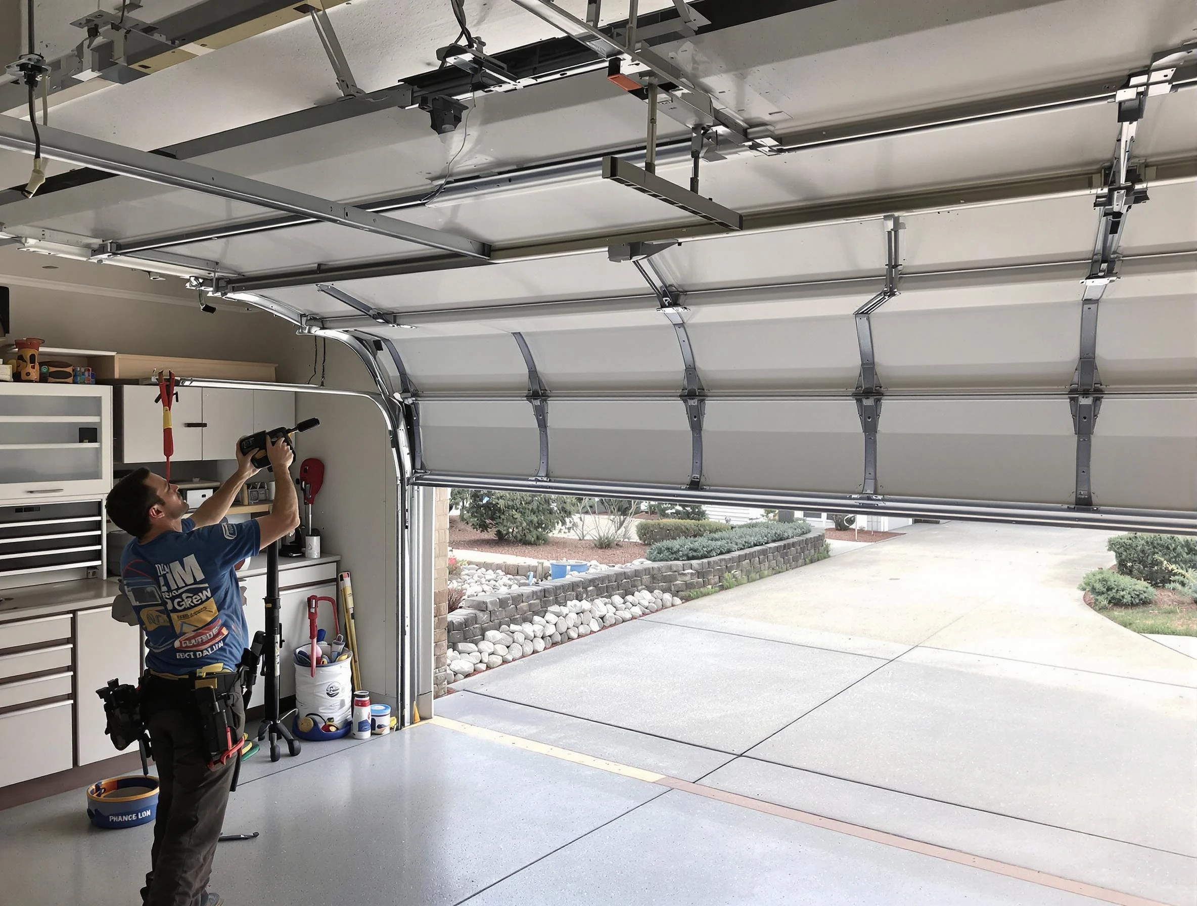 Garage door track repair service by Bethel Acres Garage Door Repair in Bethel Acres